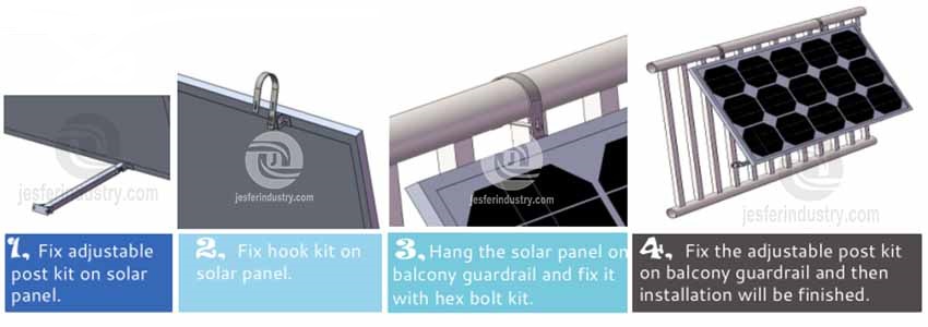 Angolo regolabile solare per balcone