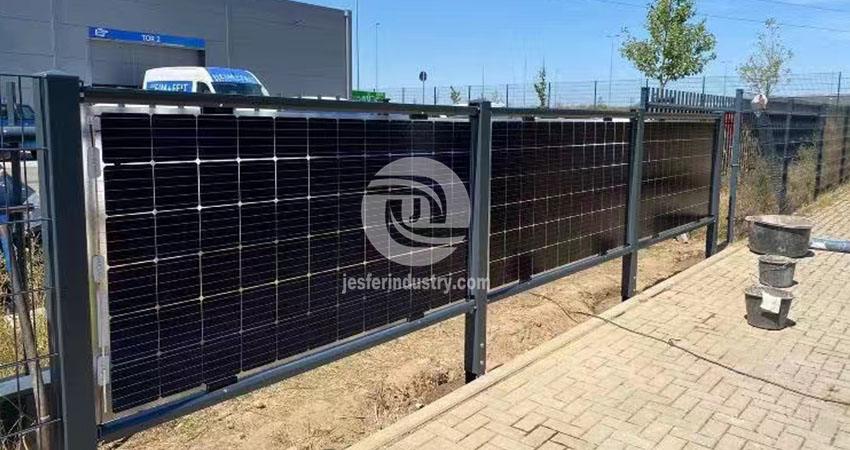 Kit di montaggio per recinzione a muro solare