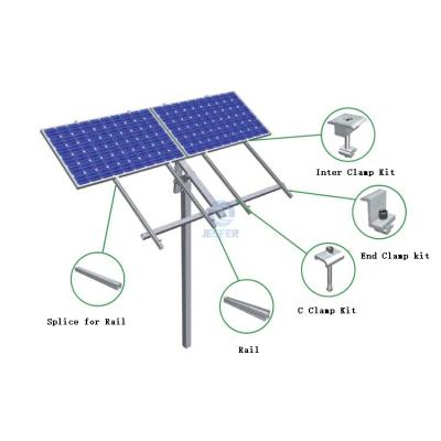 staffa di montaggio a terra unipolare per pannelli solari