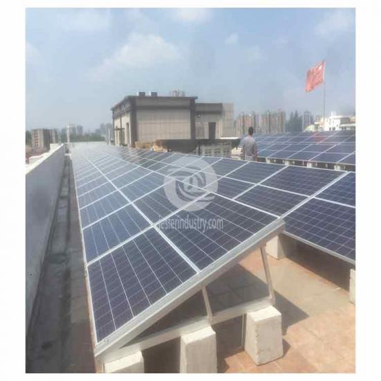 cement ballast roof mounted solar system
